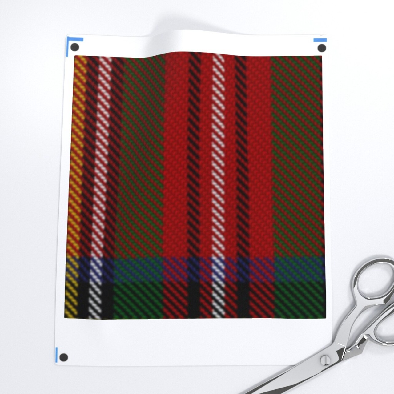 Large Scale Tartan Red Green Plaid Rustic Scotland Winter Holiday Seasonal Custom Printed Fabric by Spoonflower Various Fabrics by the Yard or Fat Quarter